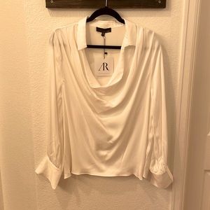 nwt draped neck blouse